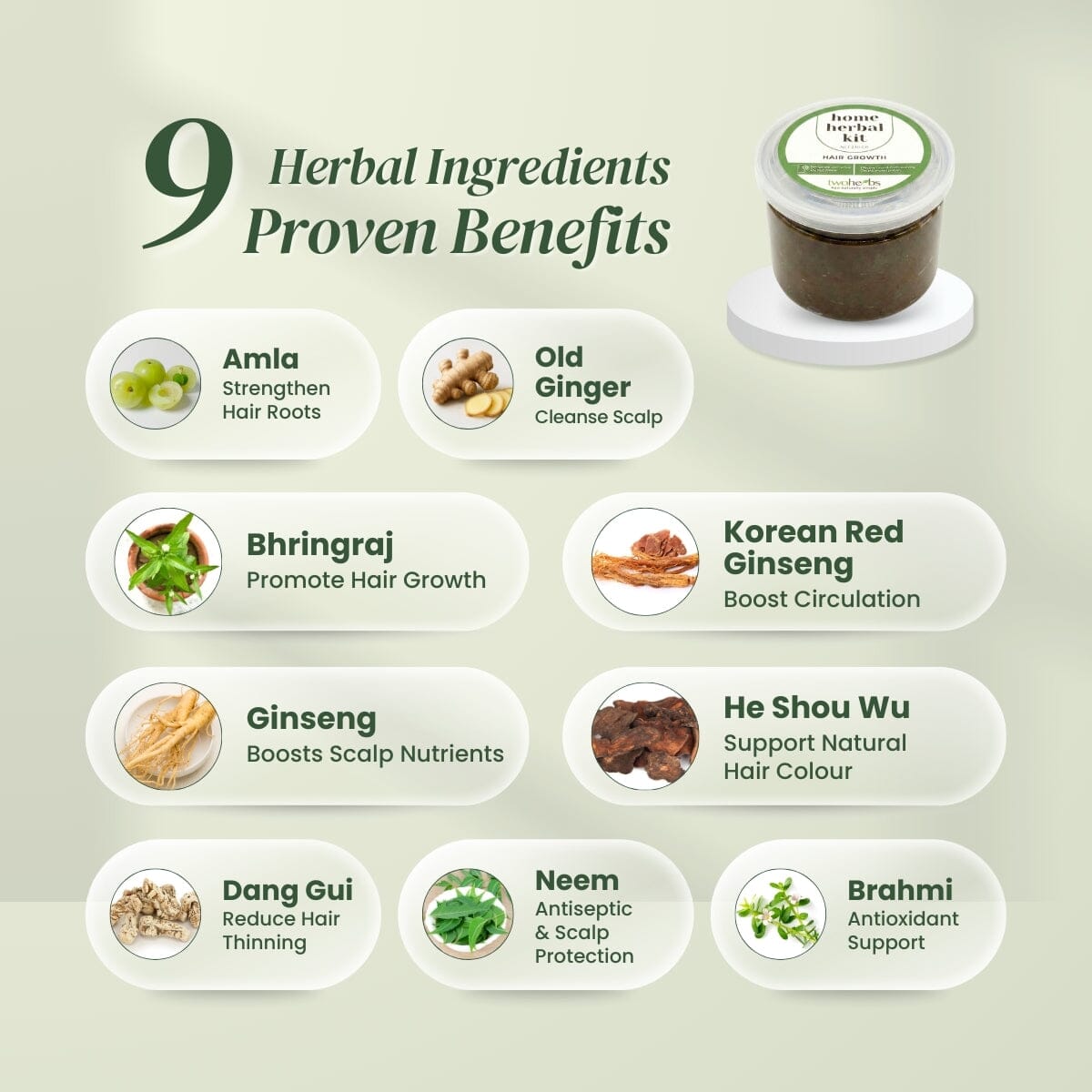 Home Herbal Hair Growth Paste | Solve Your Hair Loss - TwoHerbs