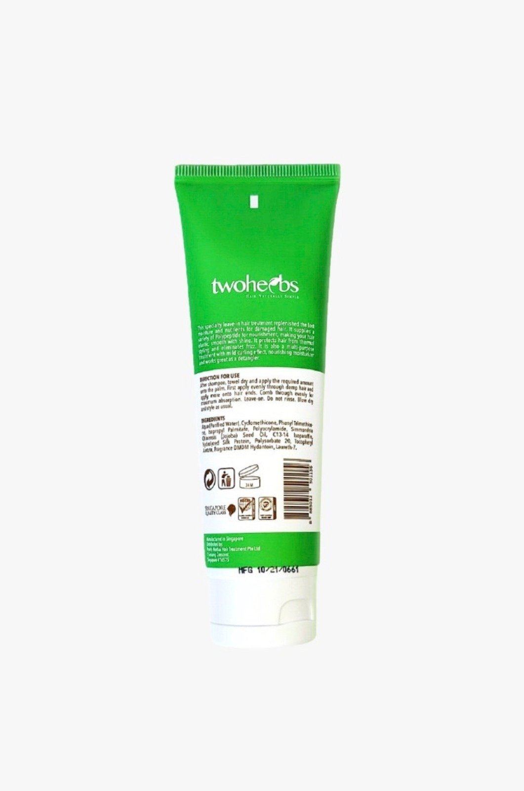 two herbs singapore jojoba dry hair treatment cream